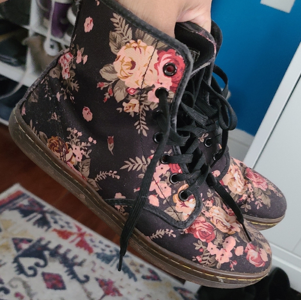 Floral High-Top Sneakers
